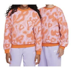 Nike Big Kids Sweatshirt Top in Orange and Purple